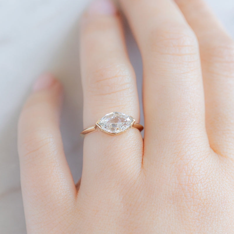 The Sage Ring | 2.01ct Lab Grown Geometric White Diamond in 14K Yellow Gold