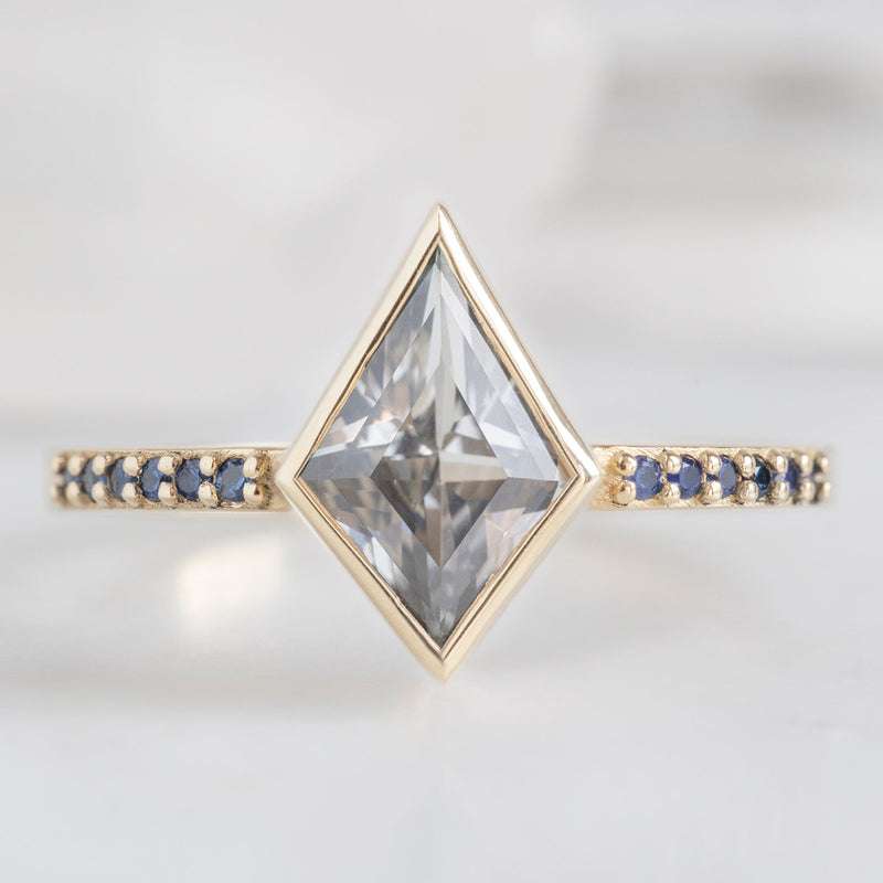 The Willow Ring | 1.50ct Kite White Sapphire in 14K Yellow Gold