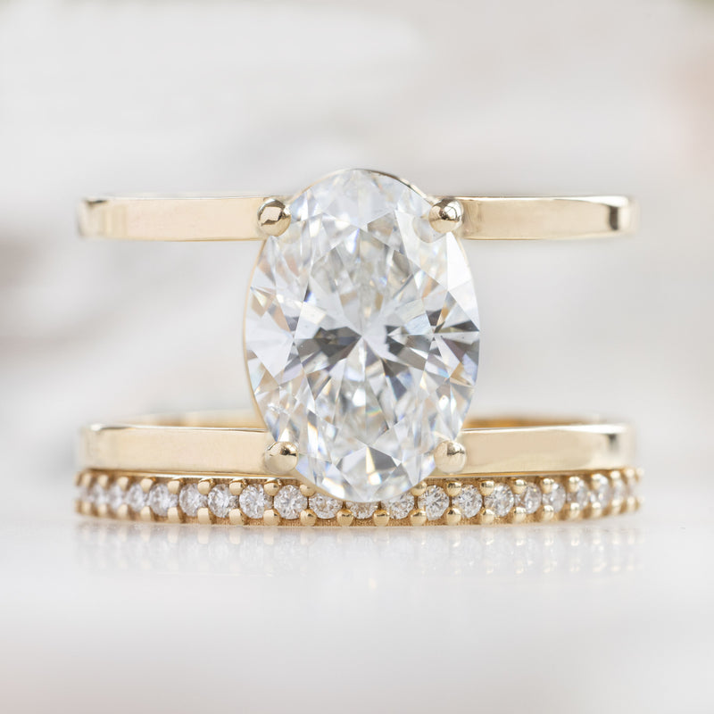 The Poppy Ring | 2.15ct Oval Cut Lab Grown Diamond in 14K Yellow Gold