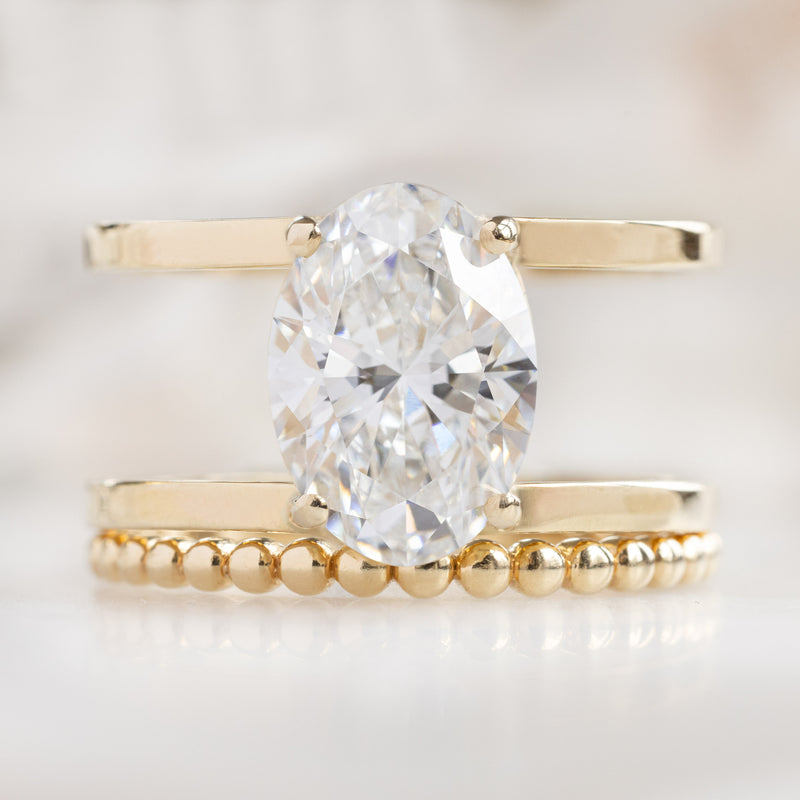 The Poppy Ring | 2.15ct Oval Cut Lab Grown Diamond in 14K Yellow Gold