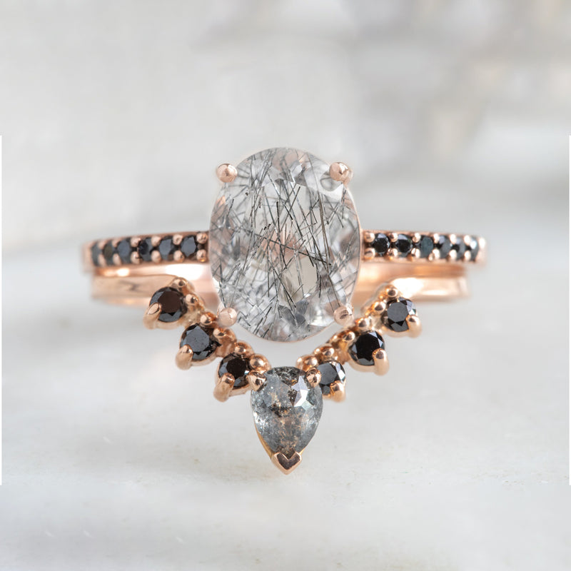 The Willow Ring | 2.08ct Oval Tourmaline in Quartz in 14K Rose Gold