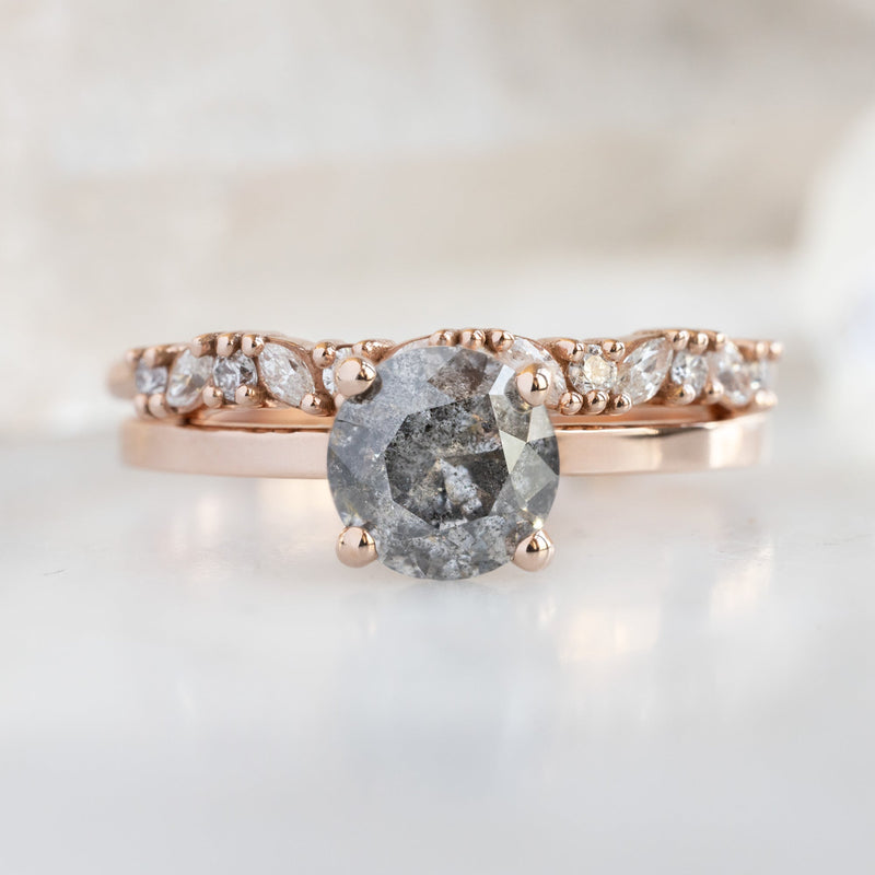 The Bryn Ring | 1.12ct Round Salt and Pepper Diamond in 14K Rose Gold