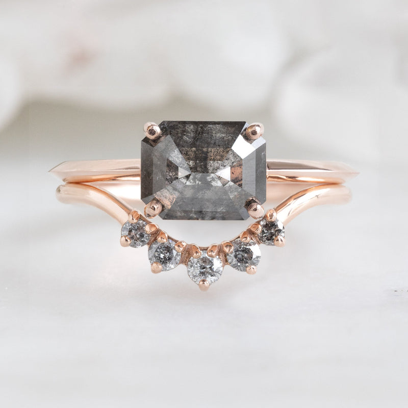 The Bryn Ring | 1.51ct Emerald Black Diamond in 14K Rose Gold