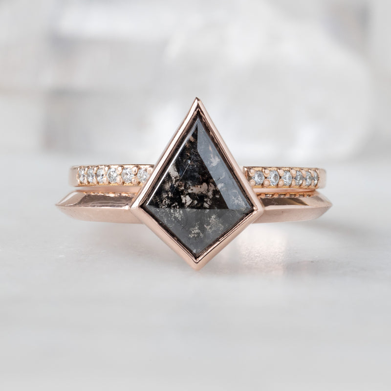 The Hazel Ring | 1.43ct Kite Black Diamond in 14K Rose Gold