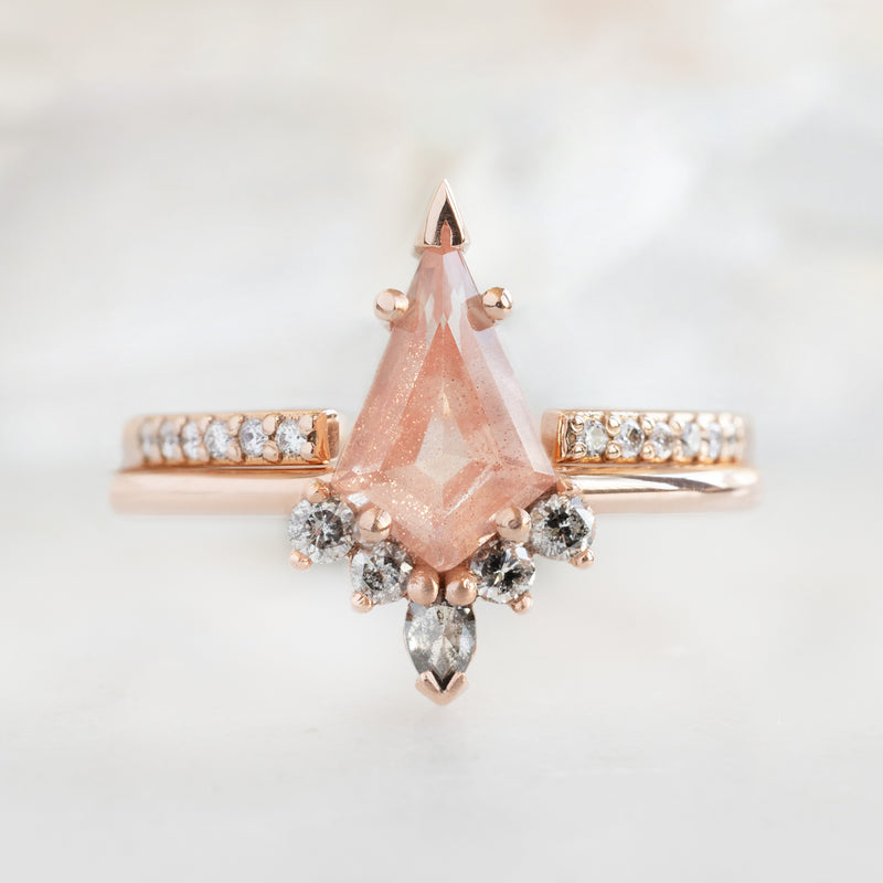 The Aster Ring | 0.79ct Kite Sunstone in 14K Rose Gold