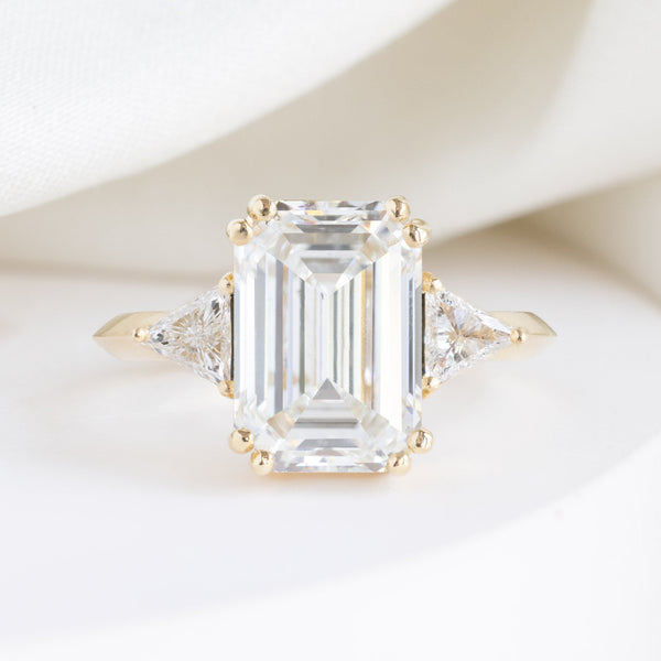 The Jade Luxe | 3.33ct Lab Grown Emerald Cut Diamond in 18K Yellow Gold