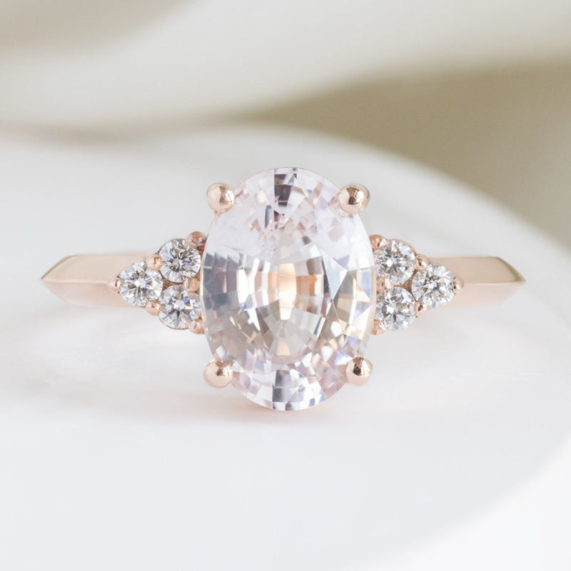 The Ivy Luxe | 2.12ct Oval Peach Sapphire in 18K Rose Gold