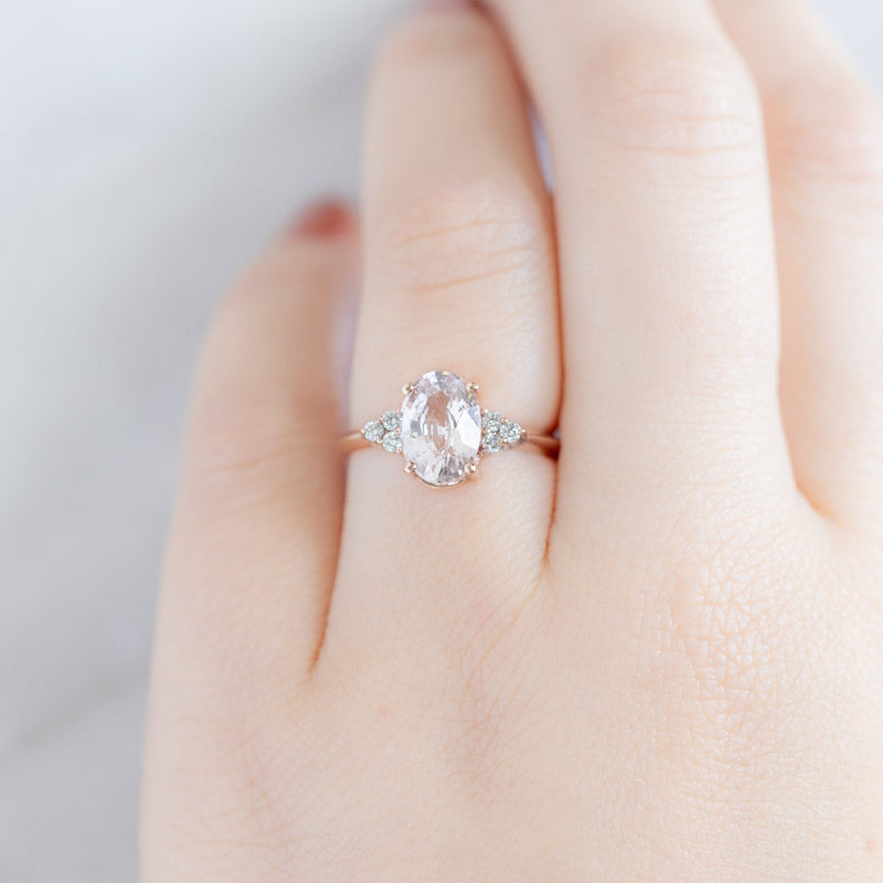 The Ivy Luxe | 2.12ct Oval Peach Sapphire in 18K Rose Gold