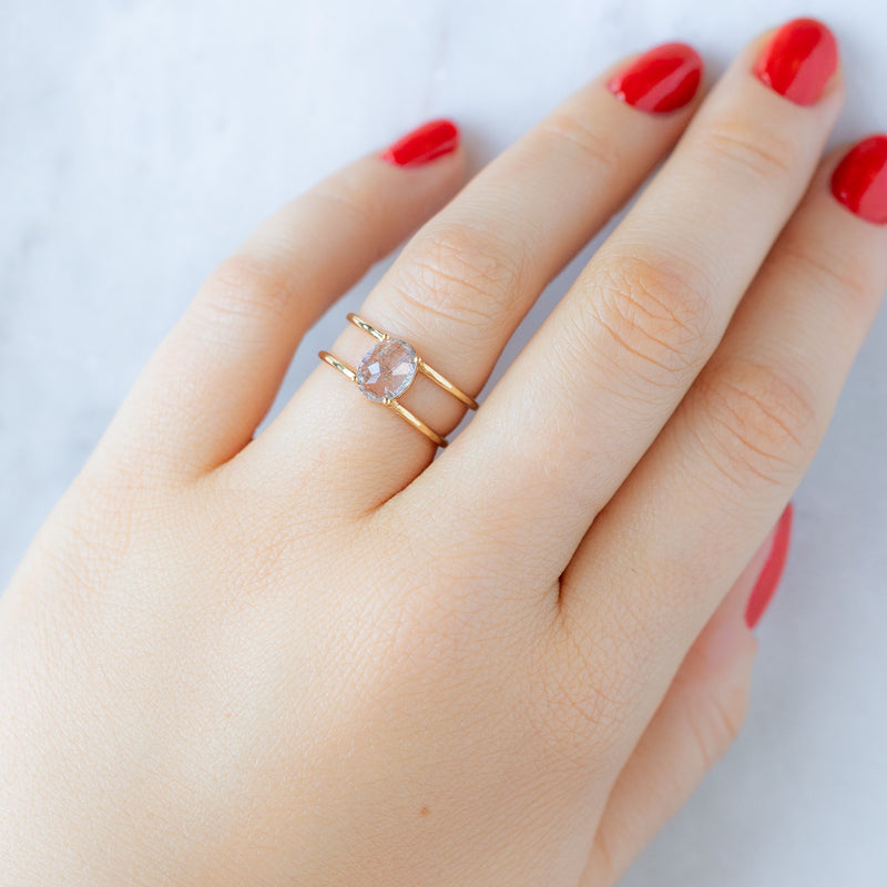 The Tourmaline in Quartz Cage Ring | 10K Yellow Gold