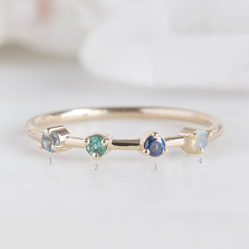 The Custom Multi-Birthstone Ring | 4 Stones