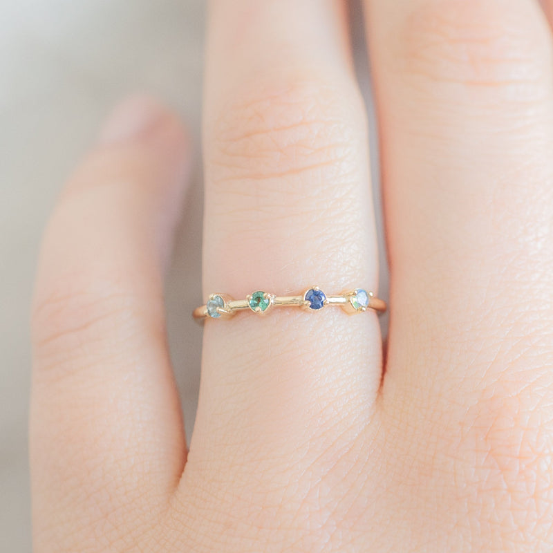 The Custom Multi-Birthstone Ring | 4 Stones