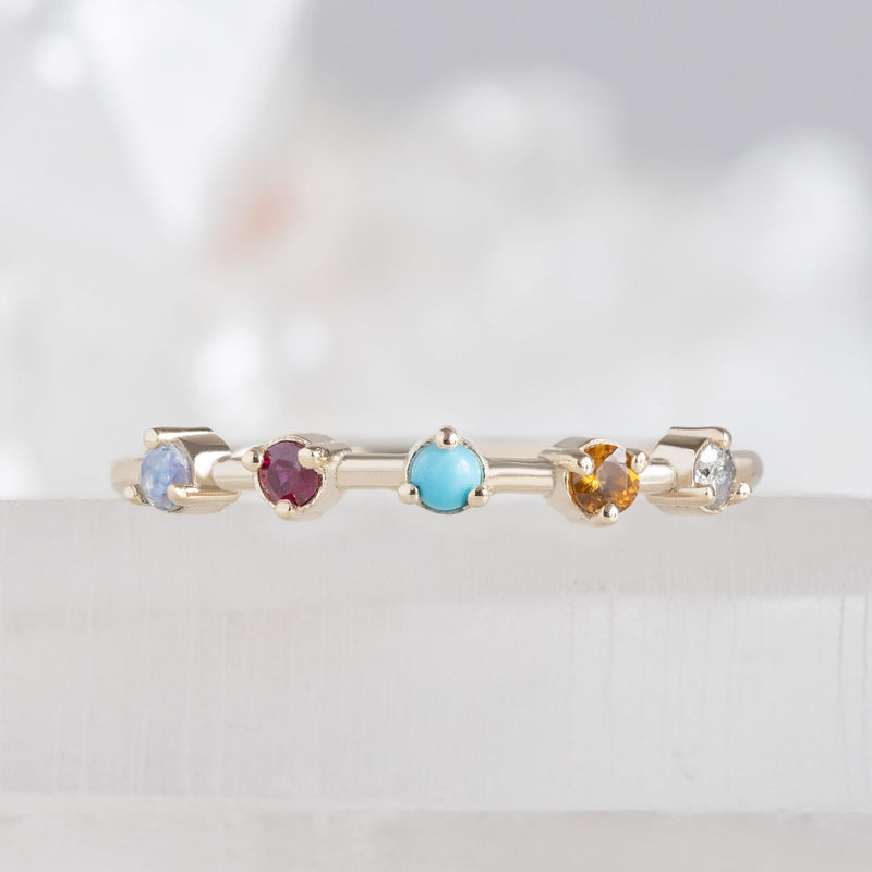 The Custom Multi-Birthstone Ring | 5 Stones