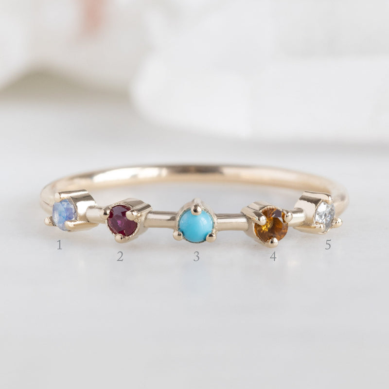 The Custom Multi-Birthstone Ring | 5 Stones