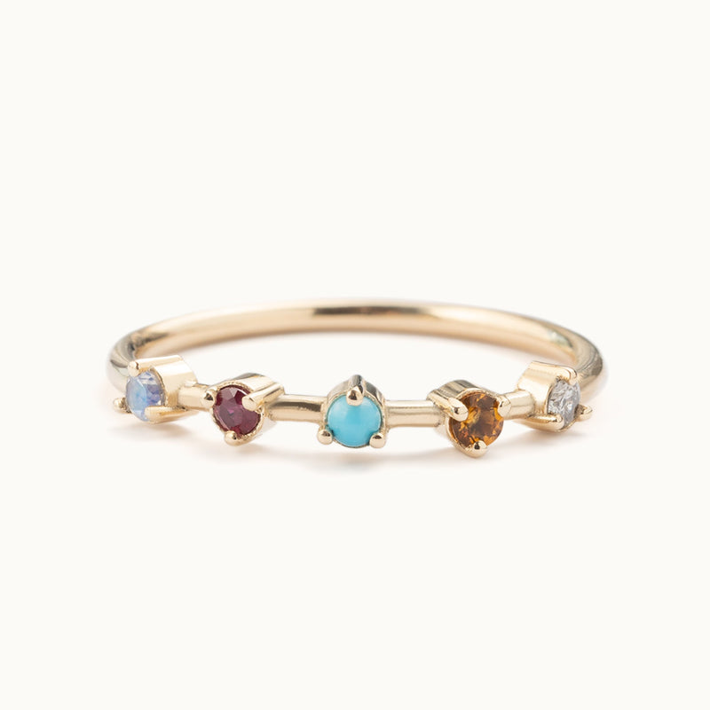 The Custom Multi-Birthstone Ring | 5 Stones