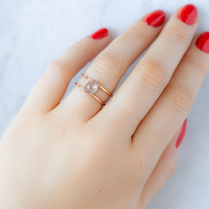 The Tourmaline in Quartz Cage Ring | 10K Rose Gold