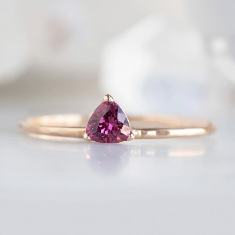 The Pink Garnet Crown Ring | 14K Rose Gold