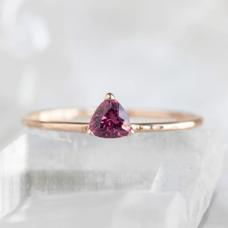 The Pink Garnet Crown Ring | 14K Rose Gold