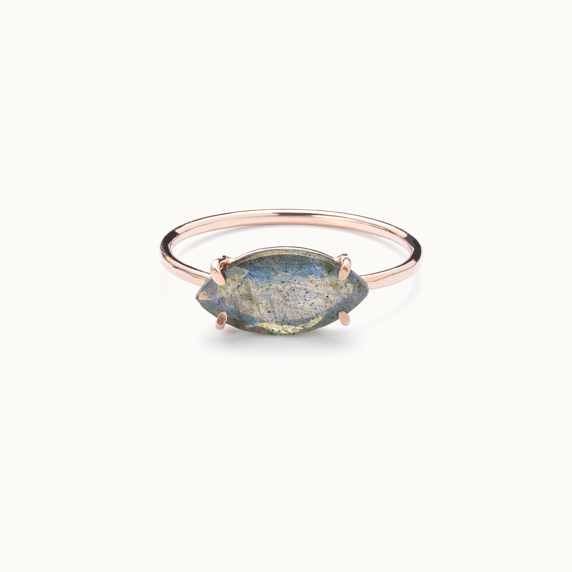 The Labradorite Marquise Ring | 14K Rose Gold