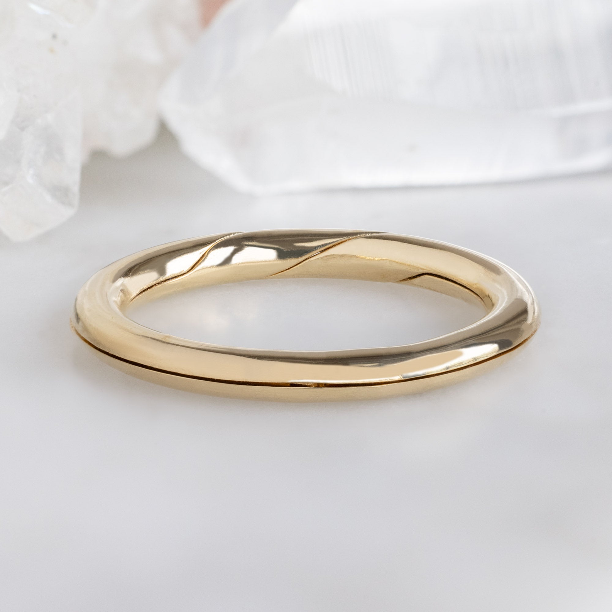 The Love Story Ring with a Black Diamond | Yellow Gold