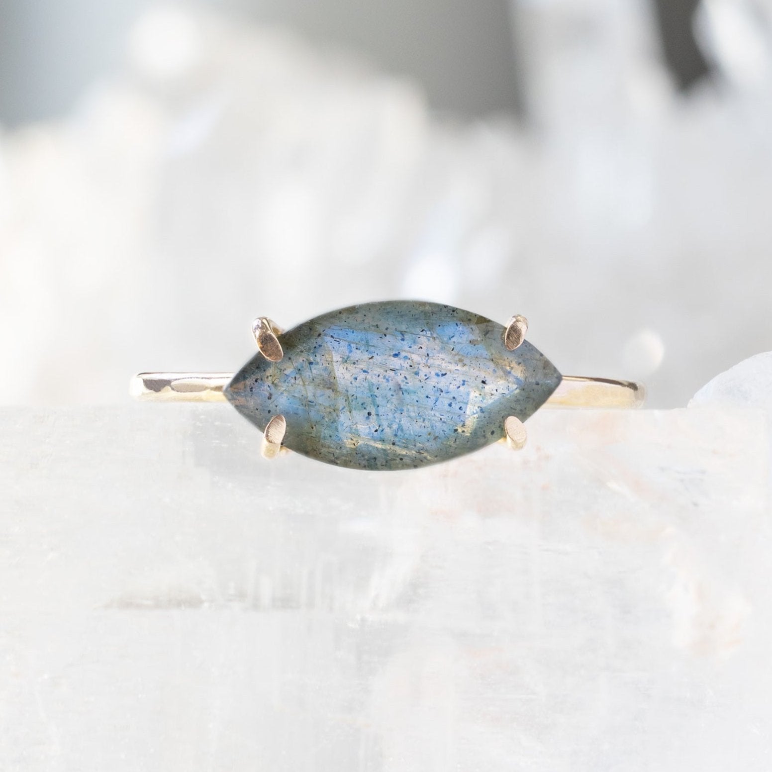 The Labradorite Marquise Ring | Gold Filled