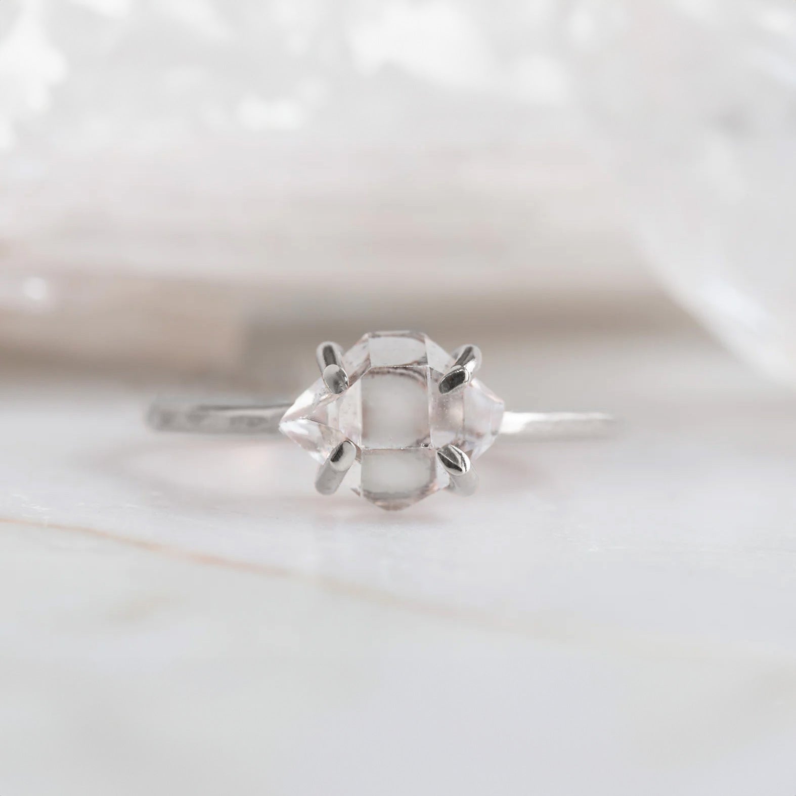 The Herkimer Diamond Ring | Sterling Silver