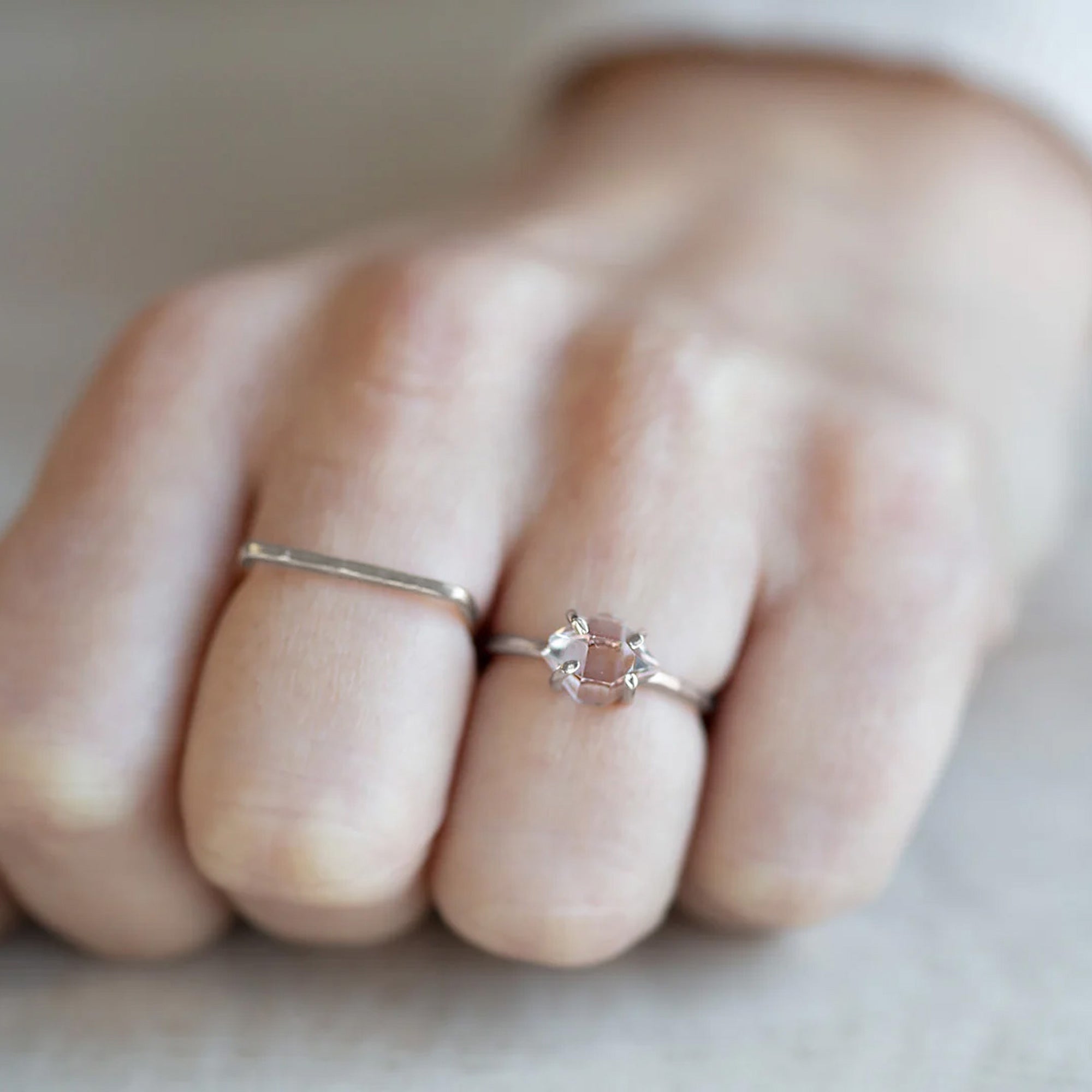 The Herkimer Diamond Ring | Sterling Silver