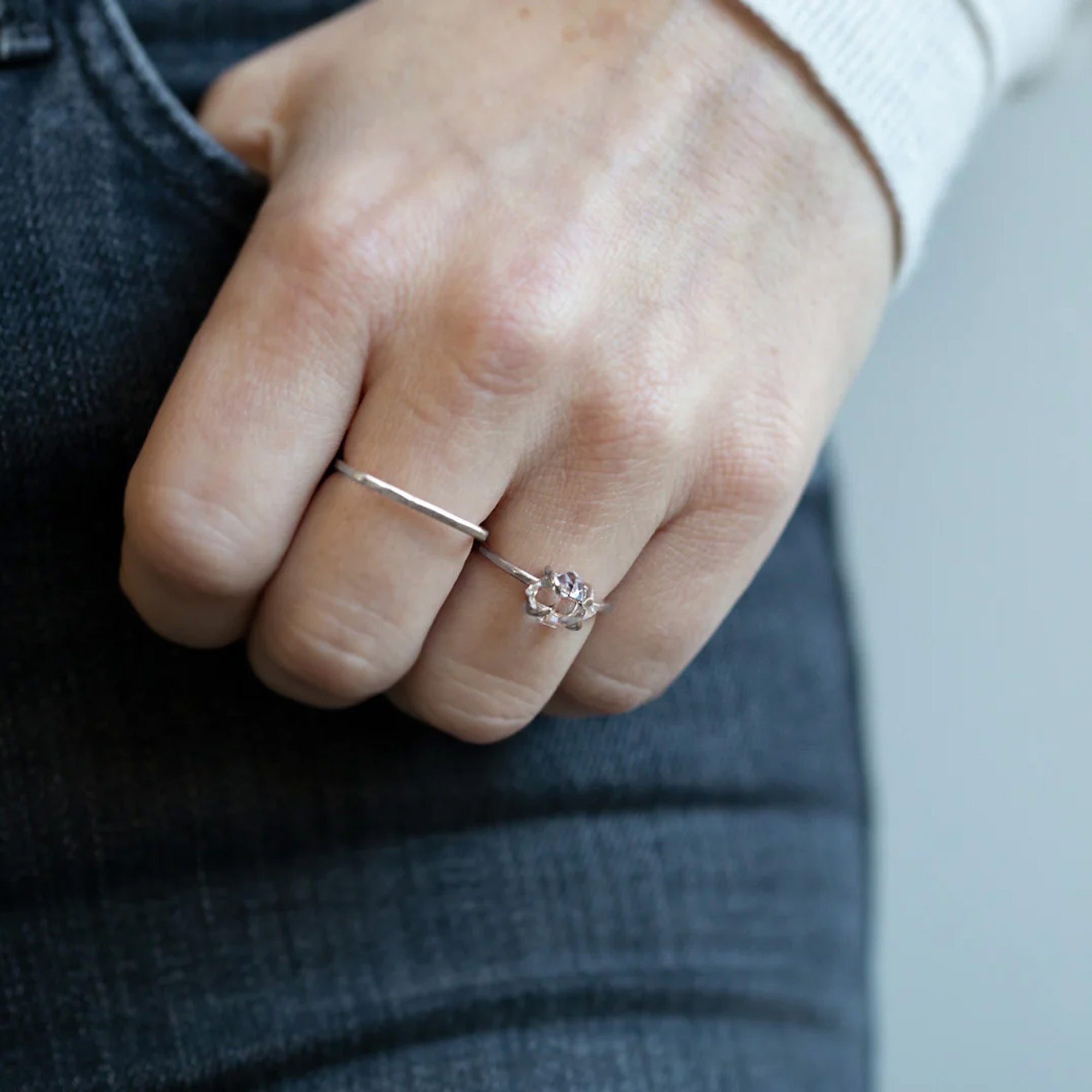 The Herkimer Diamond Ring | Sterling Silver