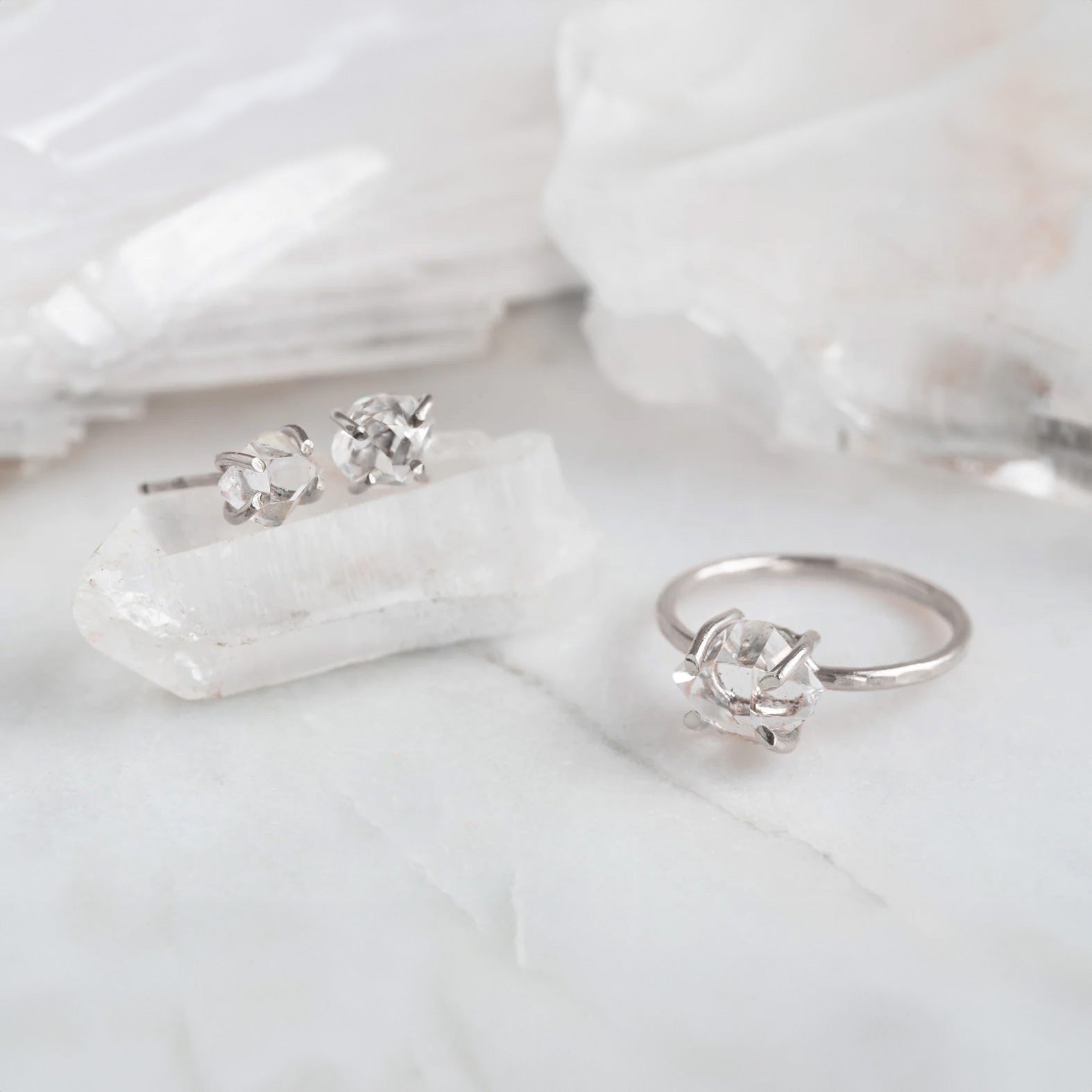 The Herkimer Diamond Ring | Sterling Silver