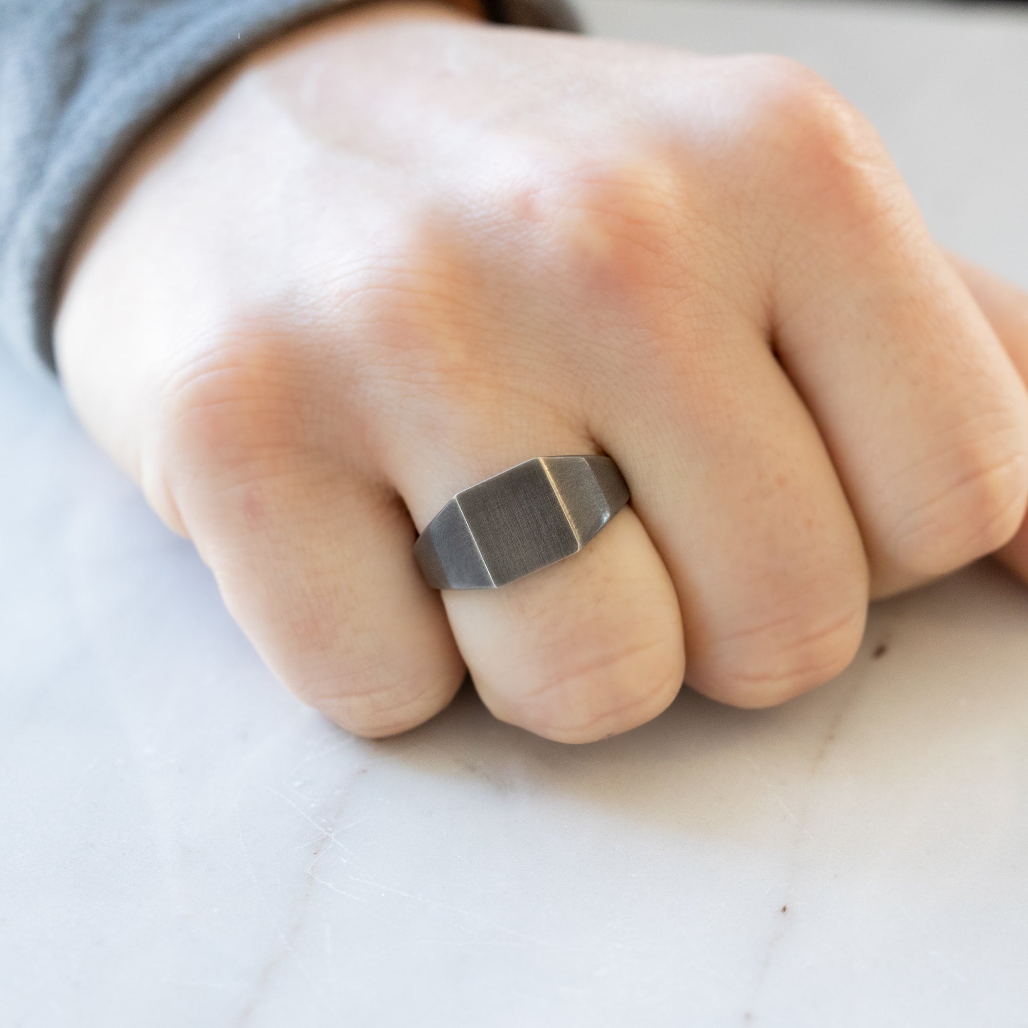 The Personalized Men's Signet Ring | Sterling Silver