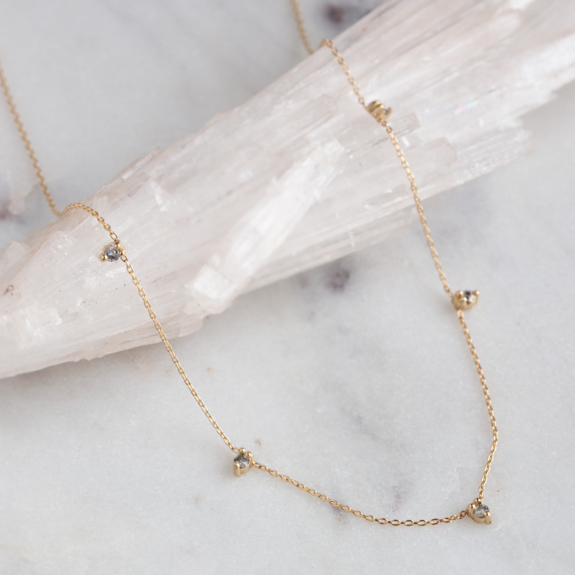 The Diamond Sunburst Necklace | 10K Yellow Gold