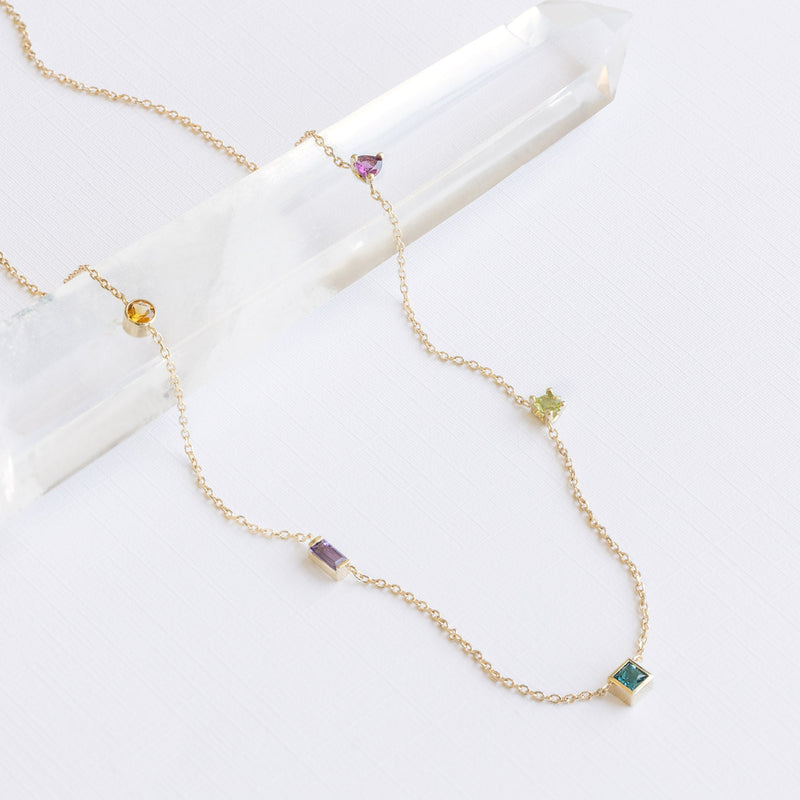 The Candy Gemstone Necklace | 10K Yellow Gold