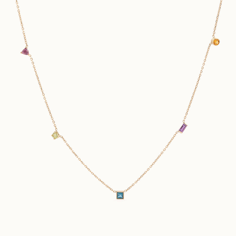 The Candy Gemstone Necklace | 10K Yellow Gold