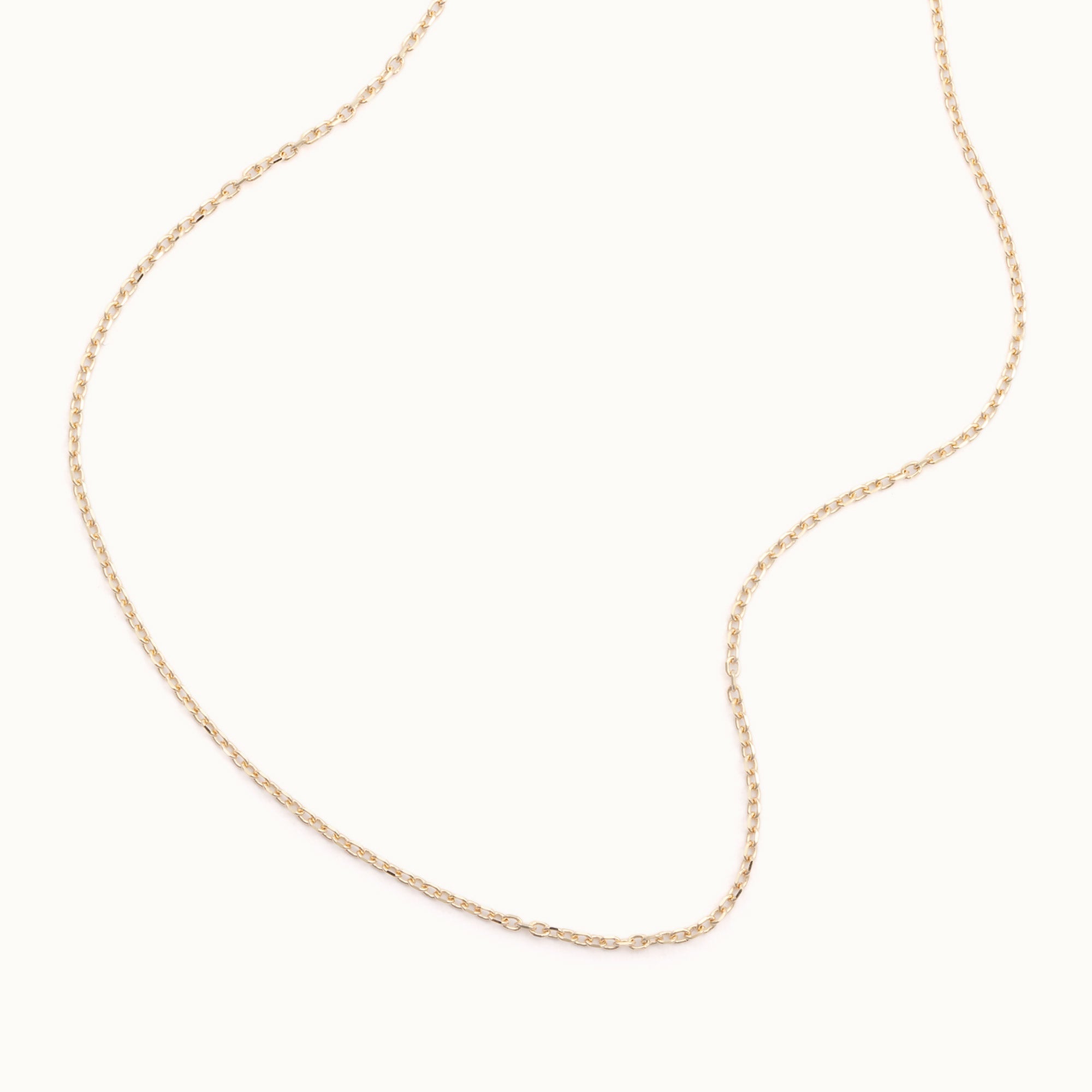 The Diamond-Cut Cable Chain Charm Necklace | 10K Yellow Gold