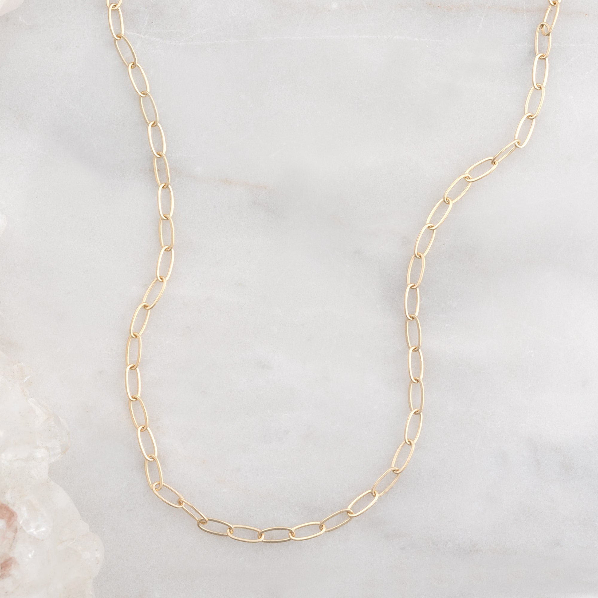 The Drawn Cable Chain Charm Necklace | 10K Yellow Gold