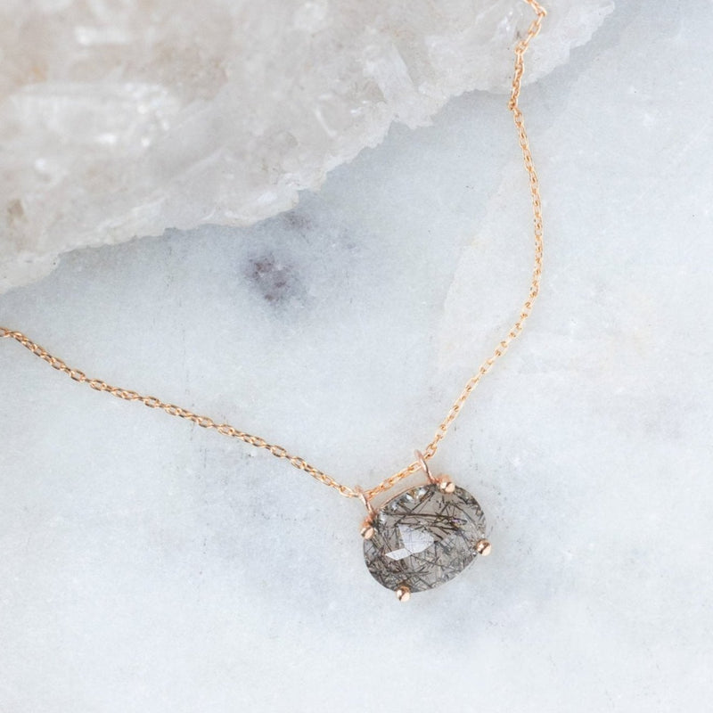 The Tourmaline in Quartz Necklace | 10K Rose Gold