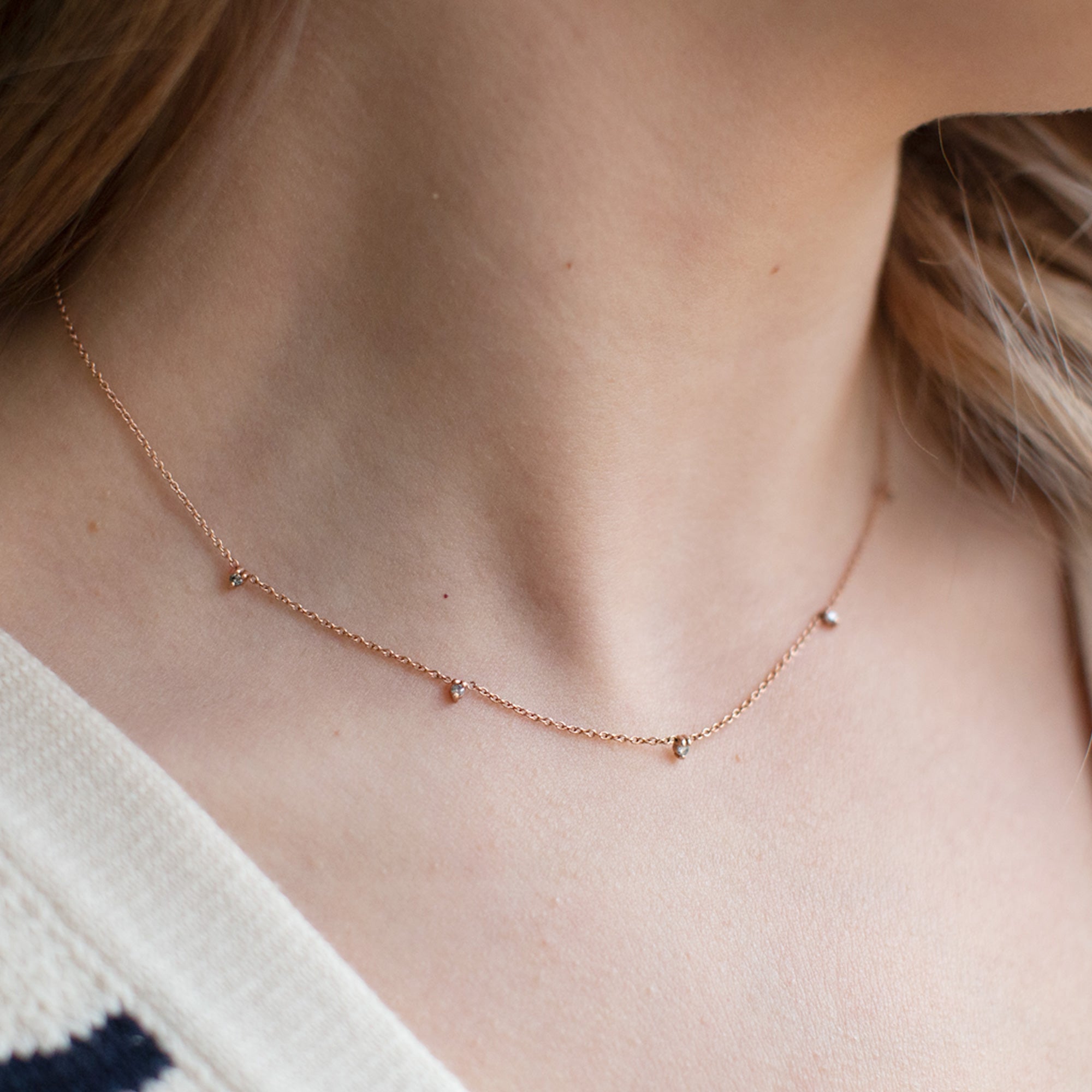 The Diamond Sunburst Necklace | 10K Rose Gold