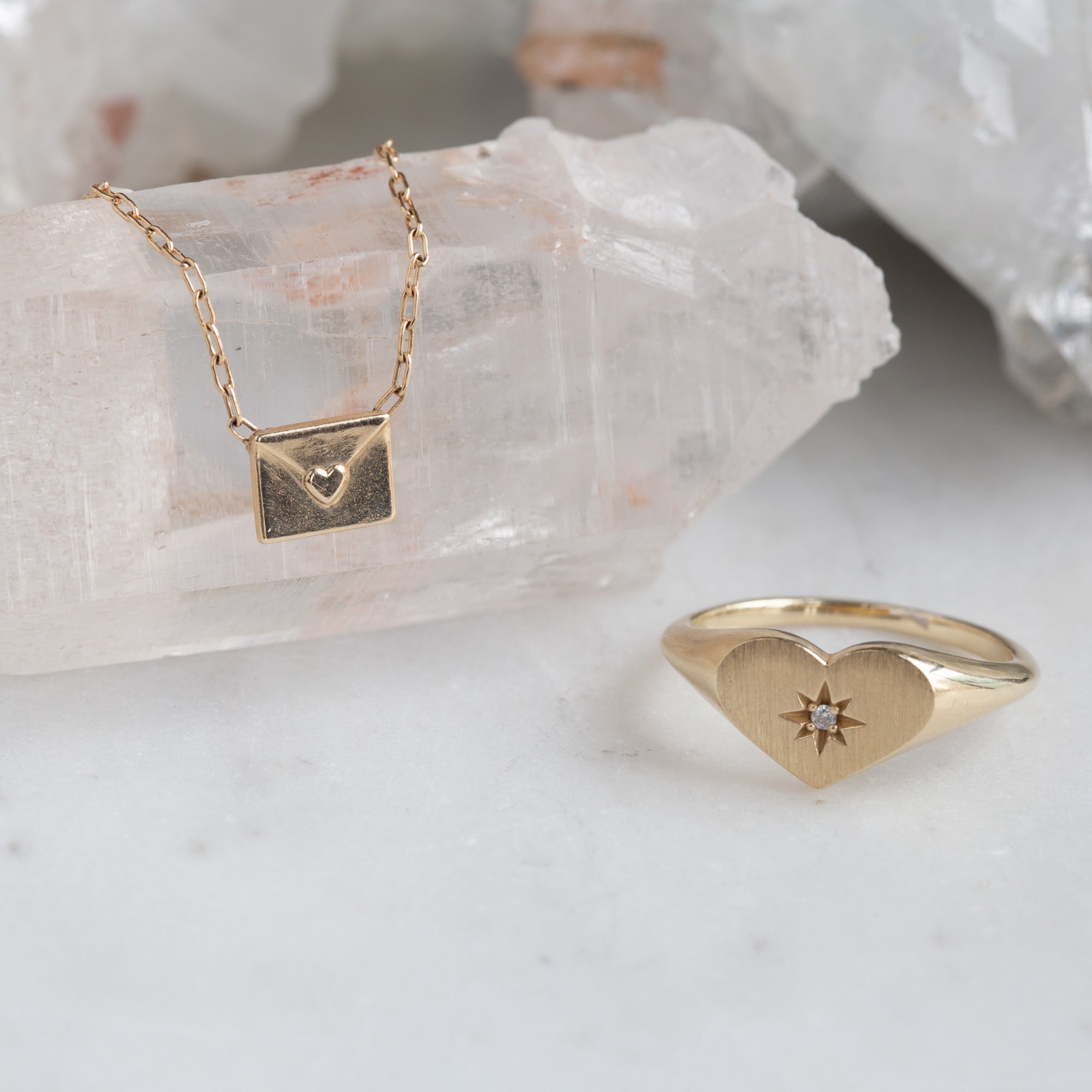 The Loveletter Necklace | 14K Yellow Gold