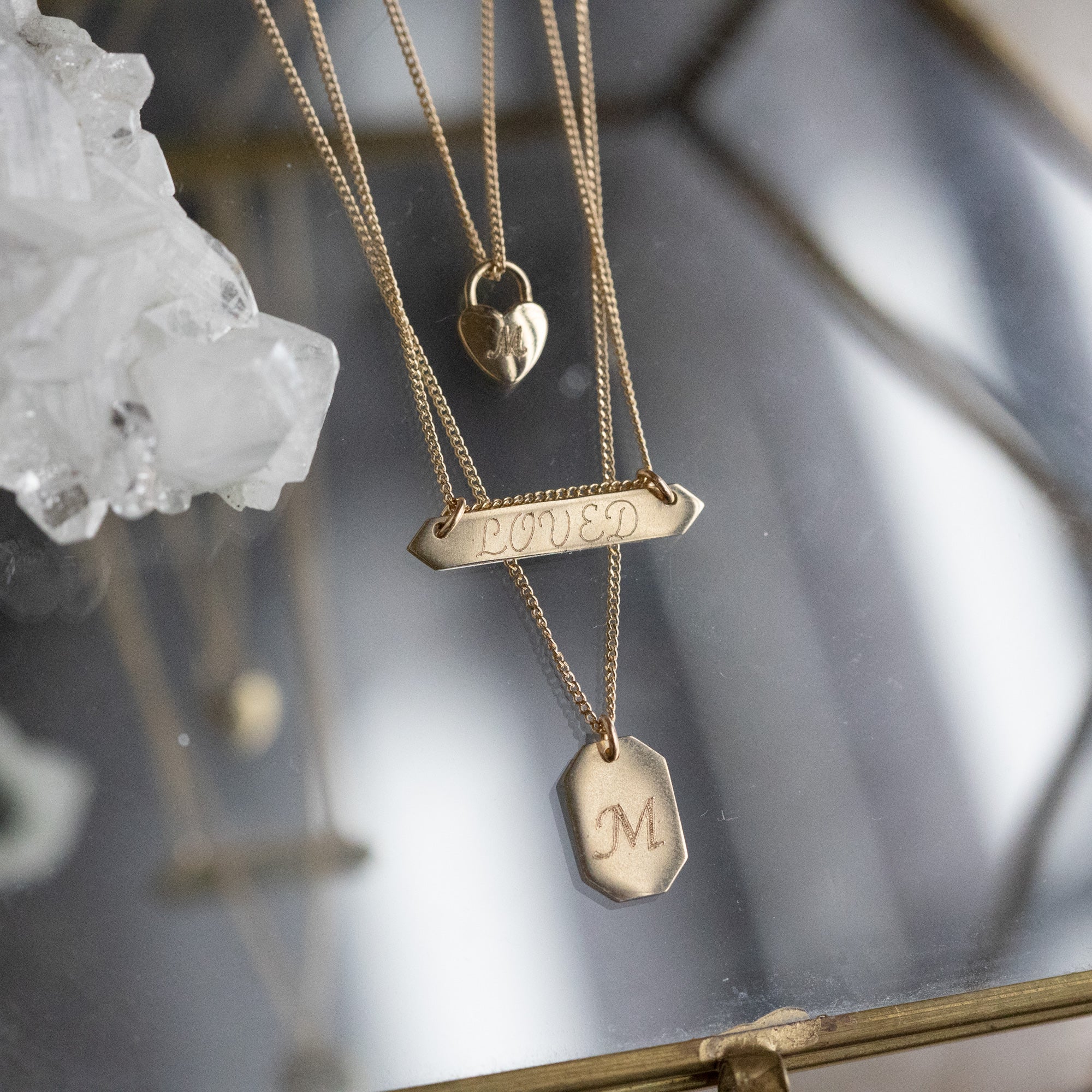 The Personalized Bar Necklace | 14K Yellow Gold