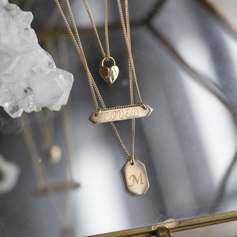 The Personalized Heart Lock Necklace | 14K Yellow Gold