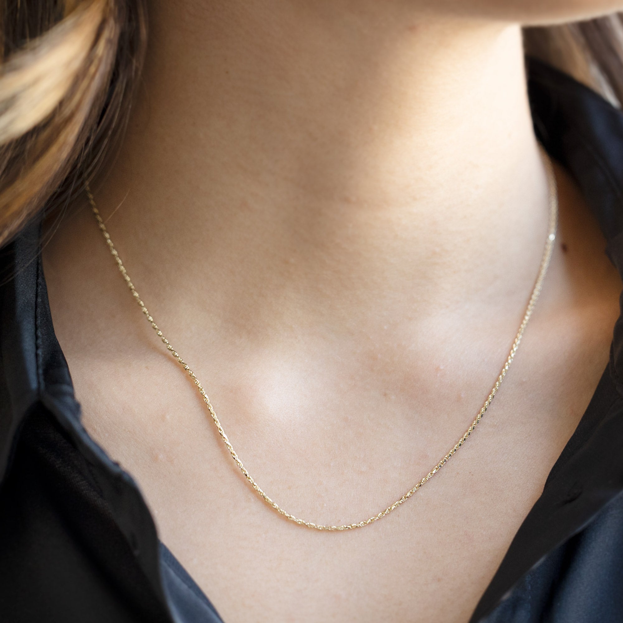 The Boyfriend Rope Chain Necklace | 14K Yellow Gold