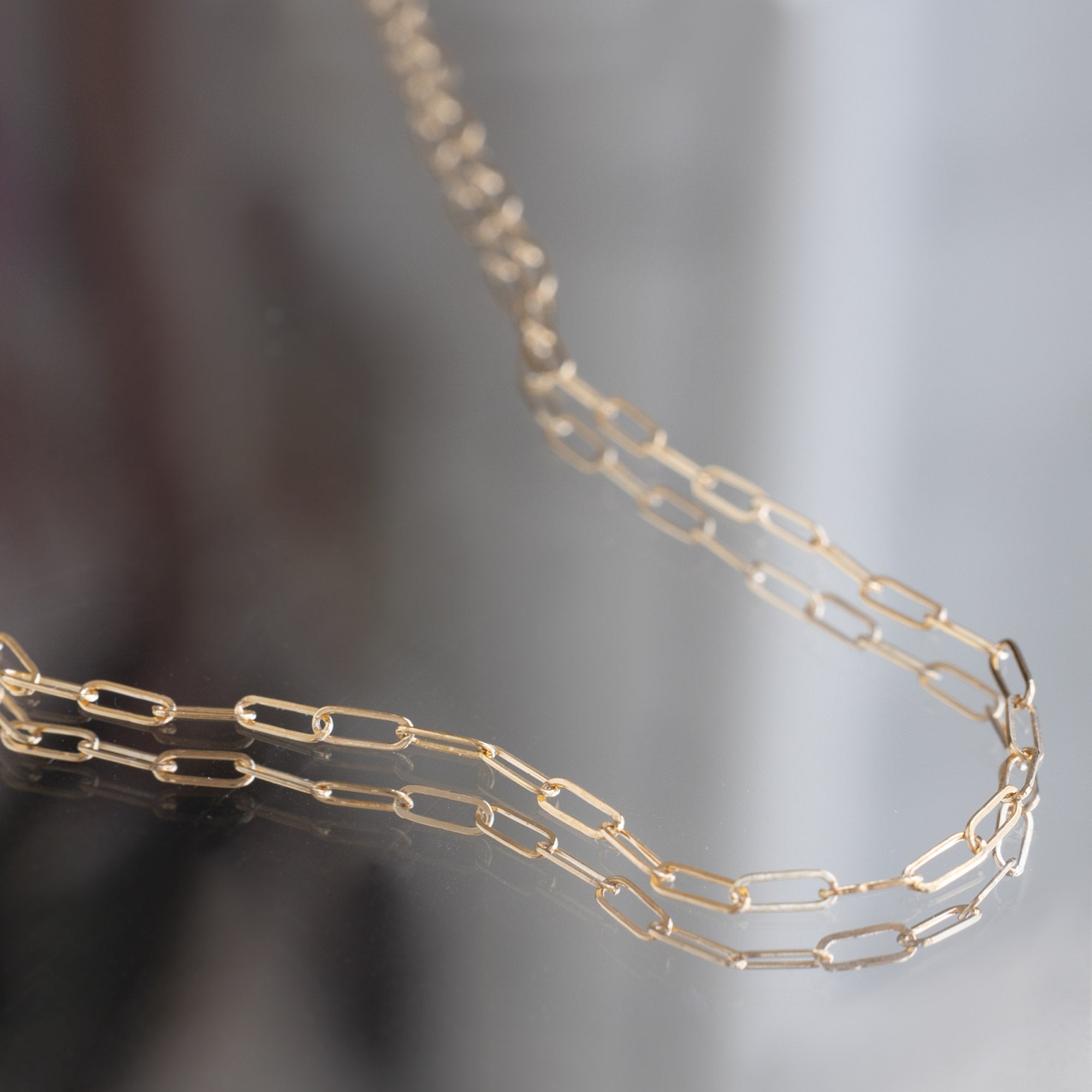 The Drawn Cable Link Chain Necklace | 14K Yellow Gold