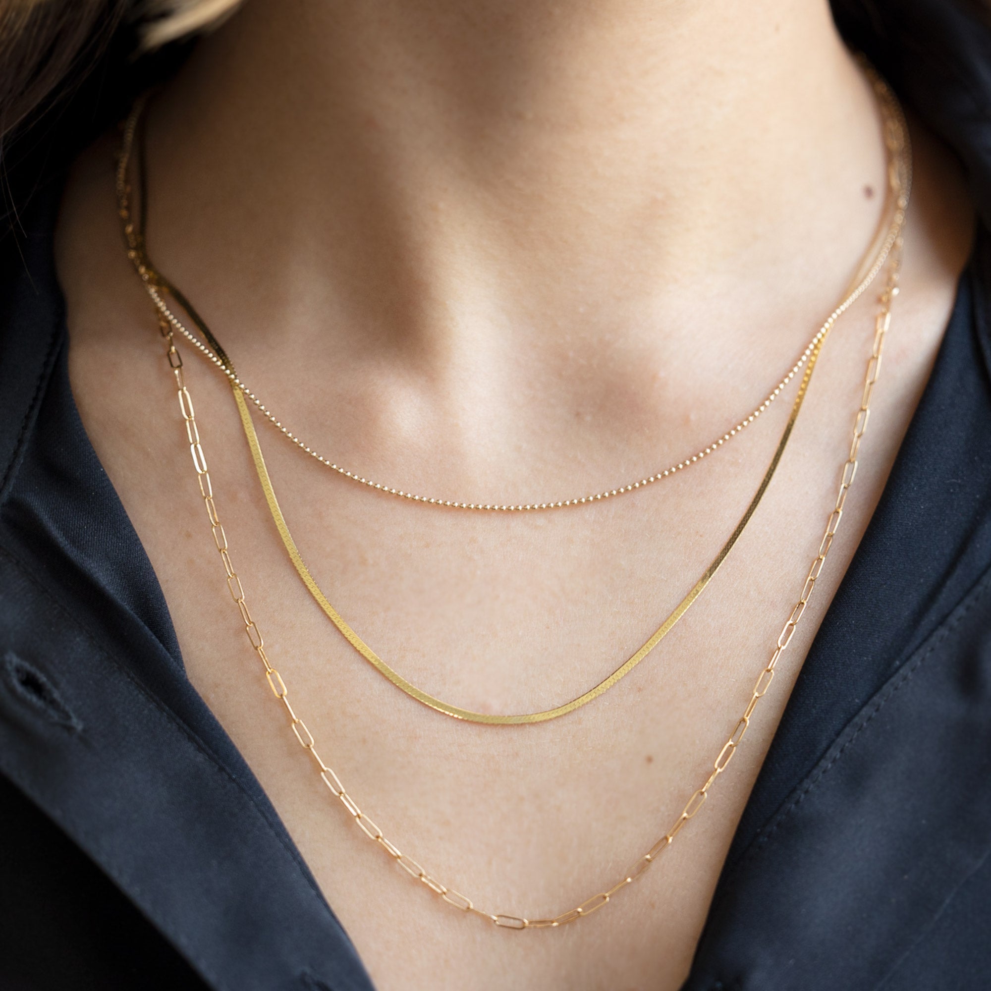 The Drawn Cable Link Chain Necklace | 14K Yellow Gold