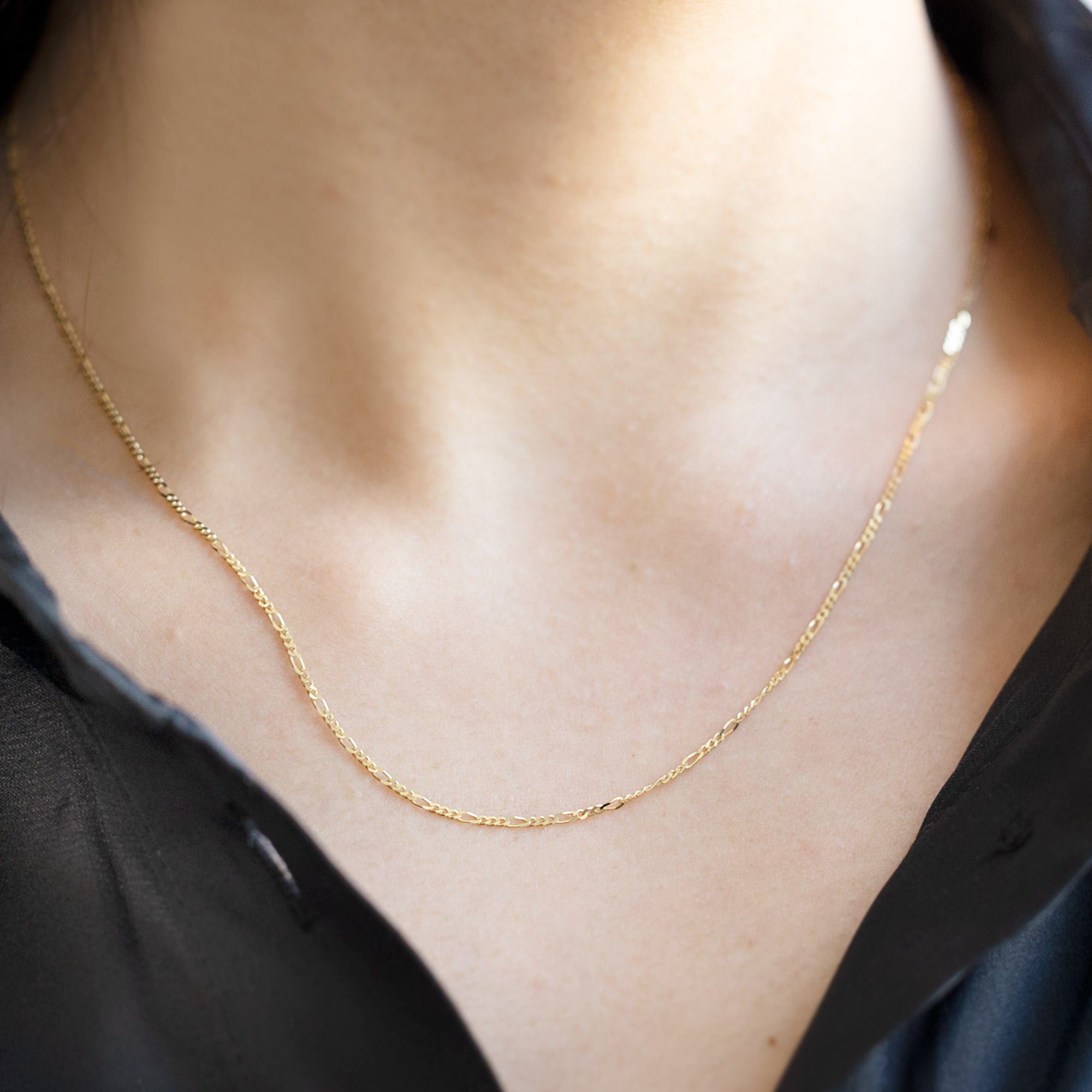 The Figaro Chain Necklace | 14K Yellow Gold