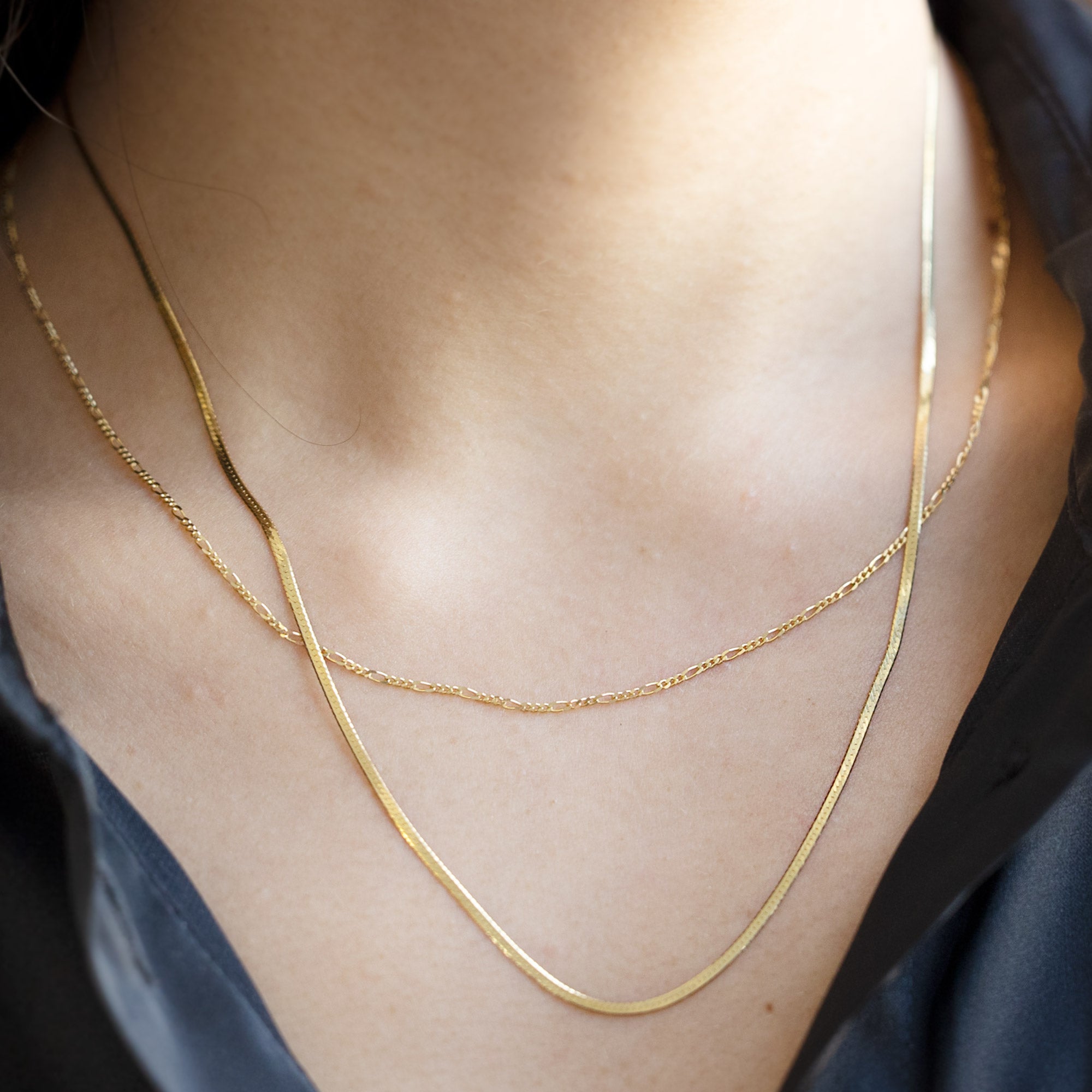 The Figaro Chain Necklace | 14K Yellow Gold