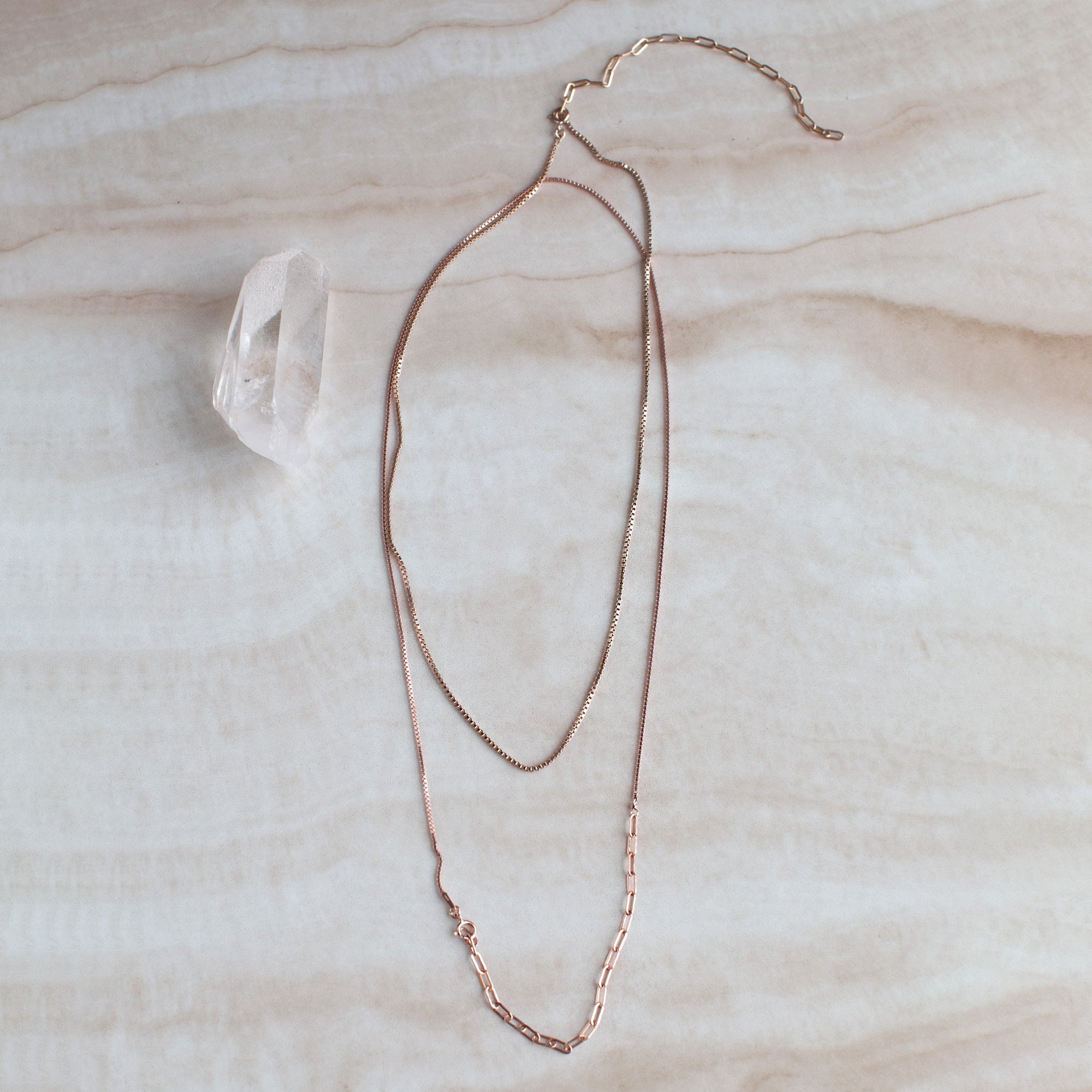 The 4-in-1 Cable Chain Necklace | 14K Rose Gold