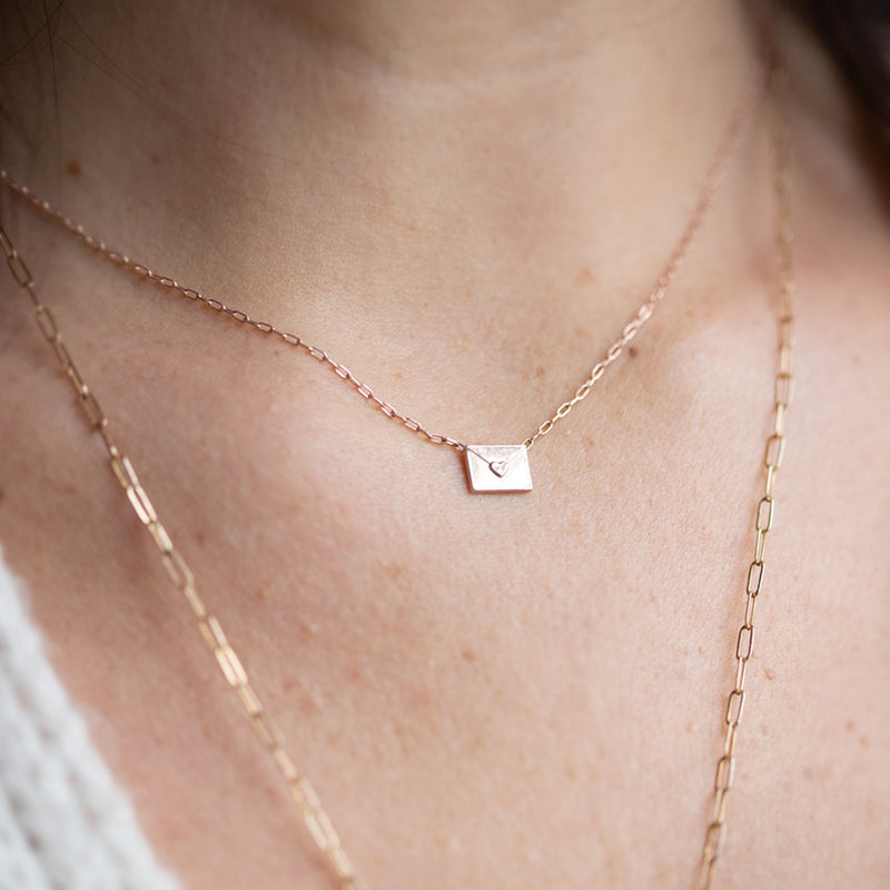 The Loveletter Necklace | 14K Rose Gold