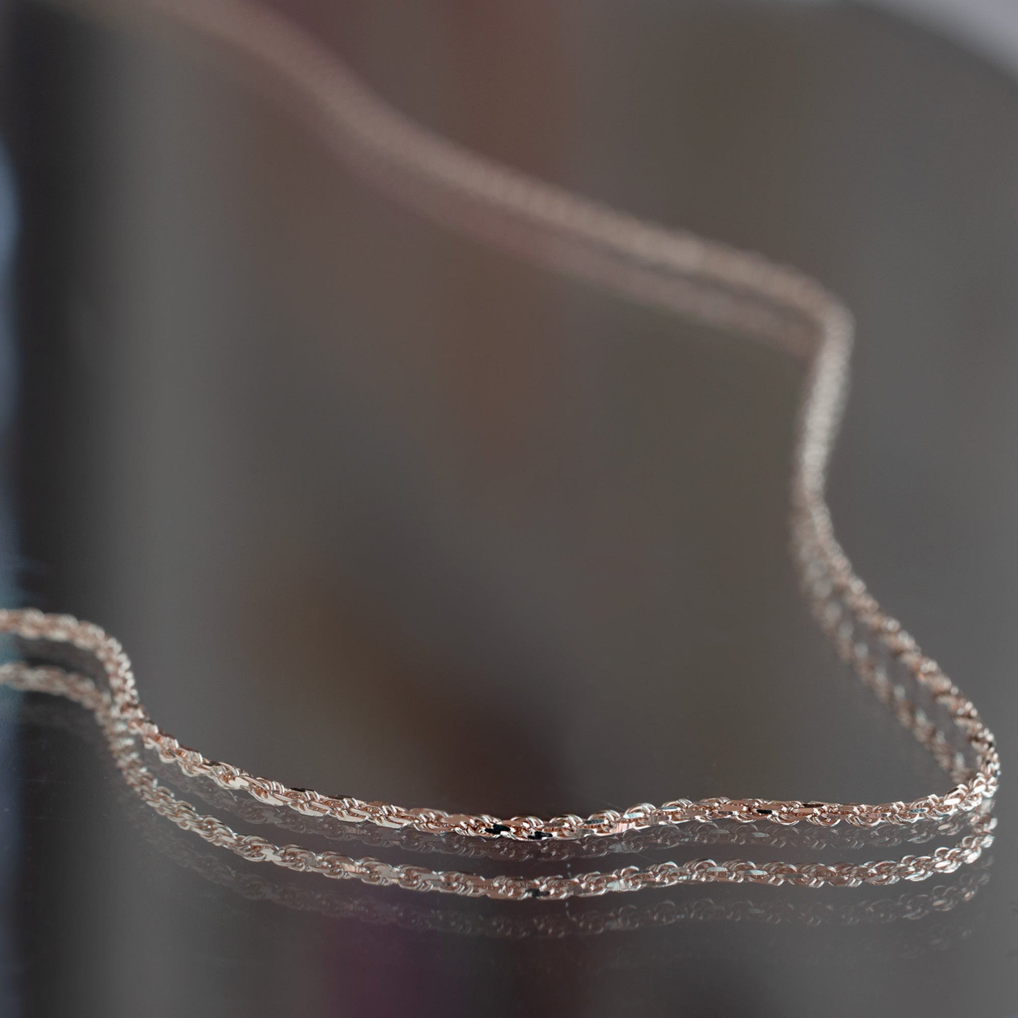 The Boyfriend Rope Chain Necklace | 14K Rose Gold