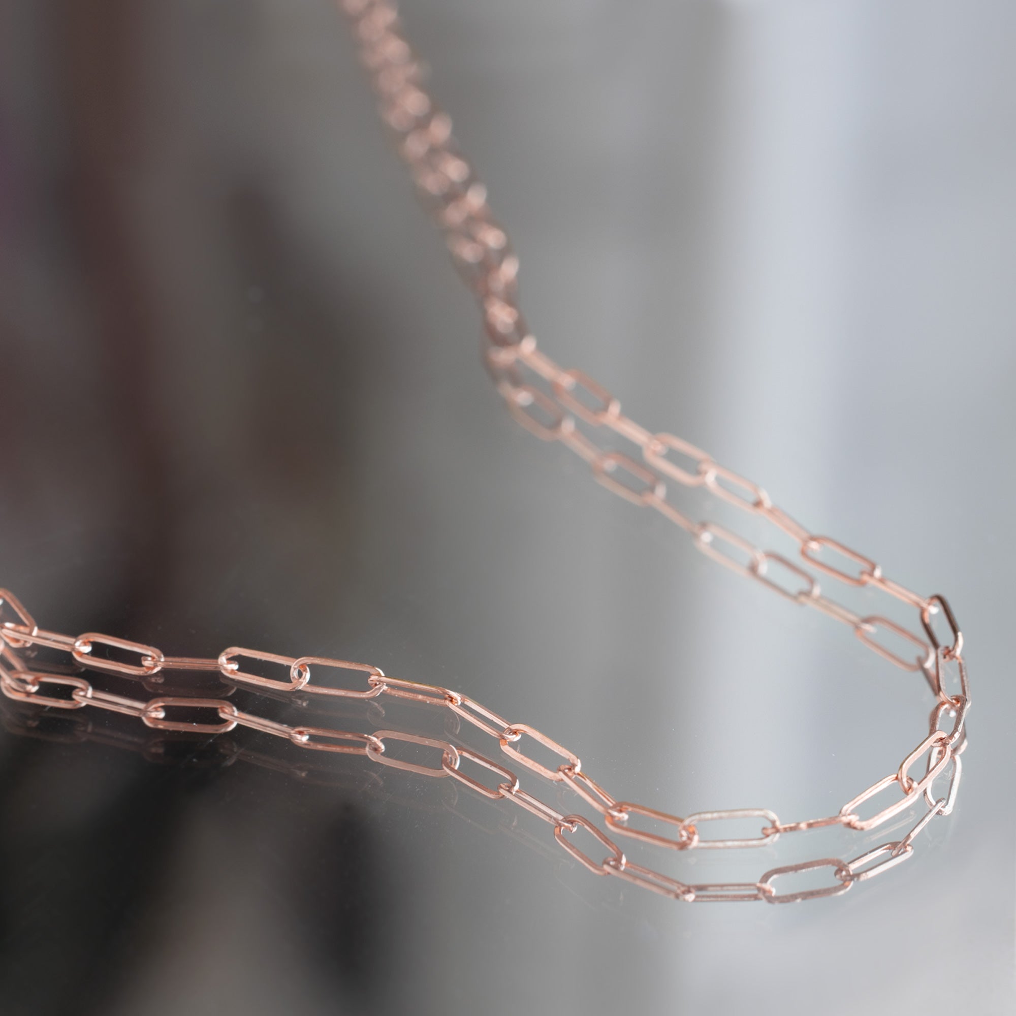 The Drawn Cable Link Chain Necklace | 14K Rose Gold