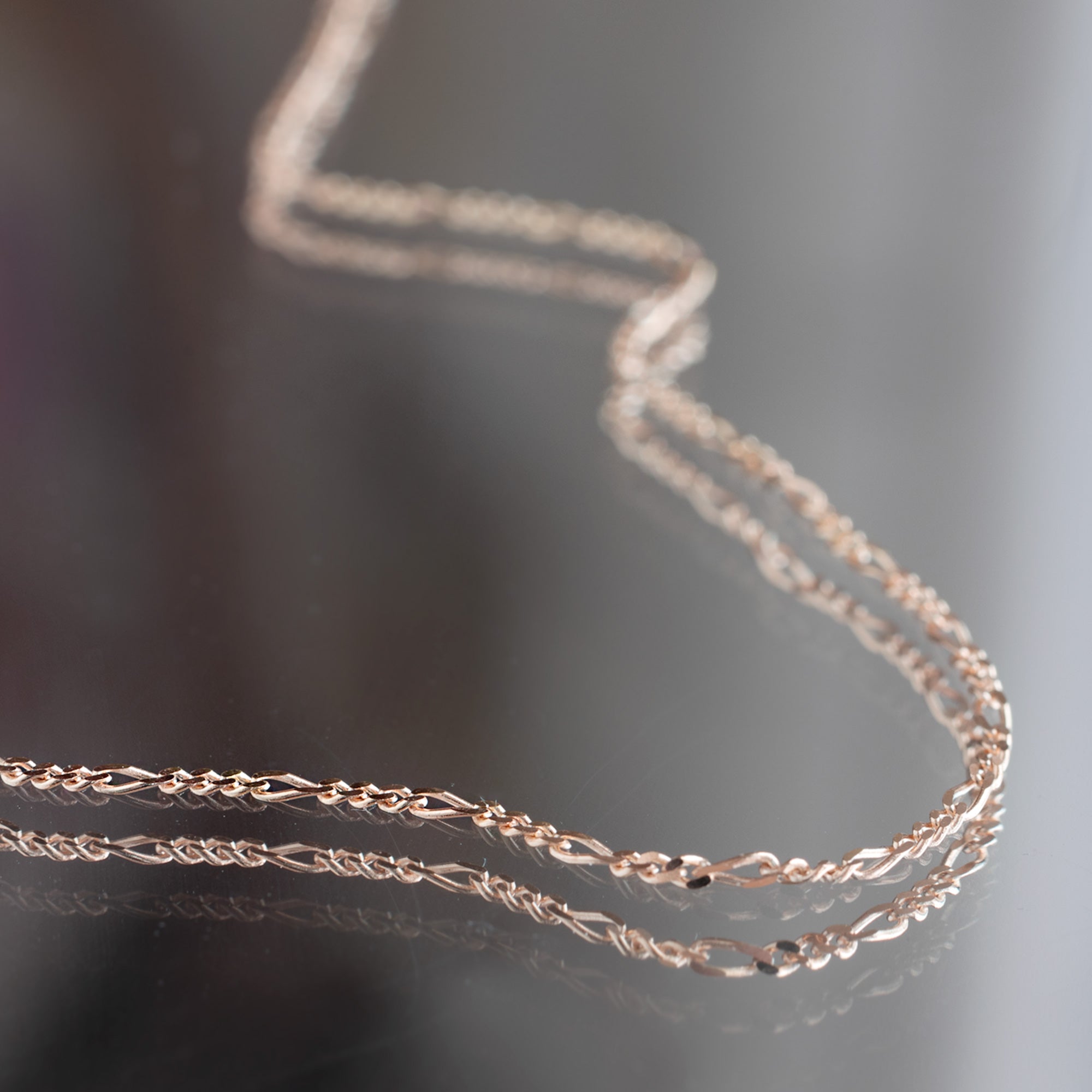 The Figaro Chain Necklace | 14K Rose Gold