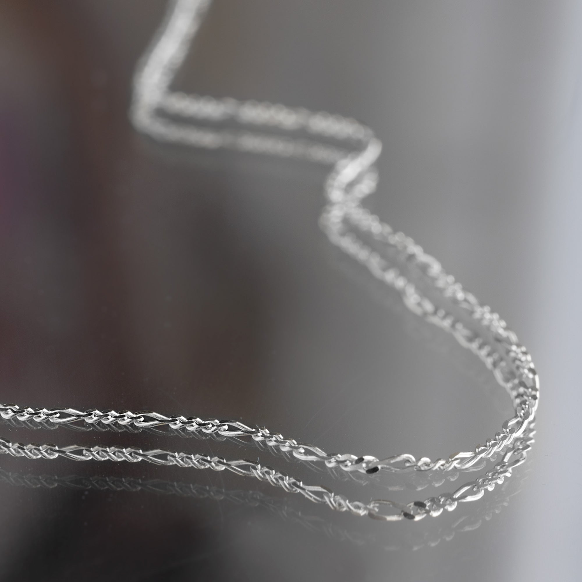 The Figaro Chain Necklace | 14K White Gold